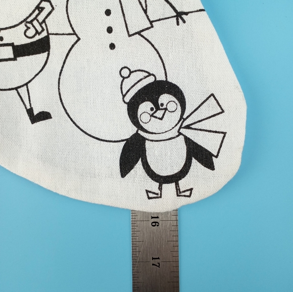 Crafter's Square DIY Ho Ho Ho Christmas Stocking Santa Snowman + Markers Red NEW - Picture 7 of 8